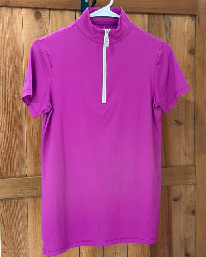 The Tailored Sportsman Women’s Short Sleeve Technical Riding Shirt – Magenta