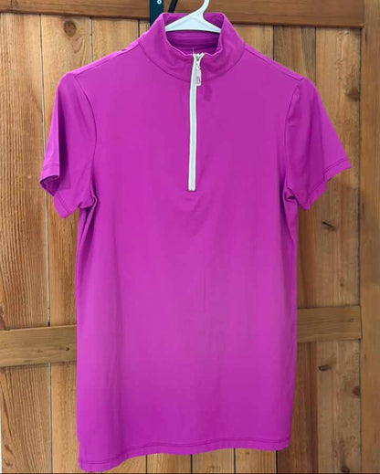 The Tailored Sportsman Women’s Short Sleeve Technical Riding Shirt – Magenta