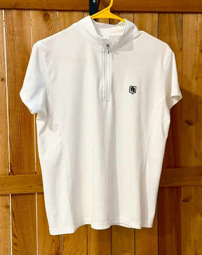 Romfh Women’s Short Sleeve Riding Show Shirt – White