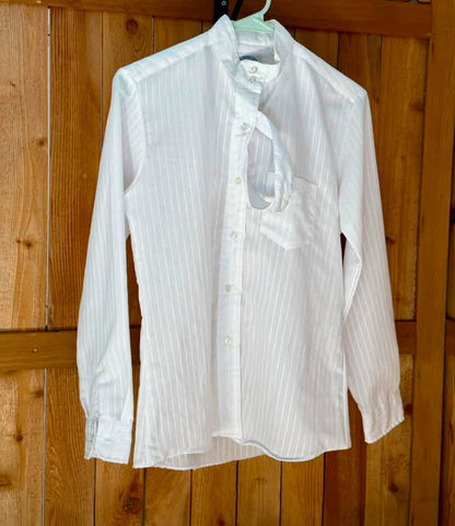 Beaufort Riding Necessities by Eisers Women’s Lightweight Show Shirt w/ Collar – White Shadow Stripe