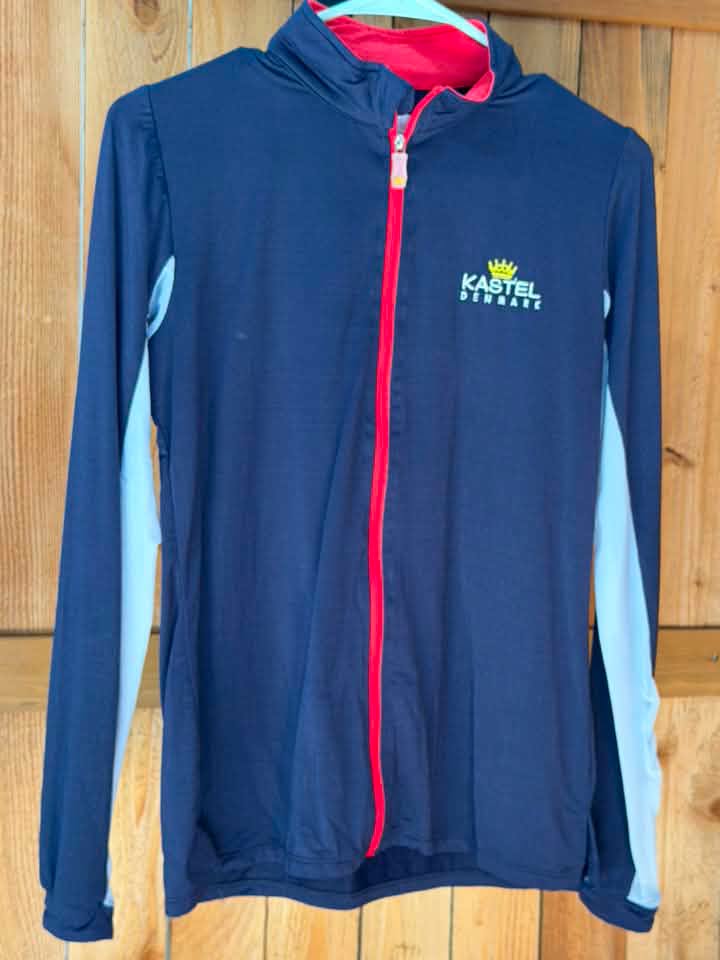Kastel Denmark Women’s Full-Zip Performance Riding Jacket – Navy/Red