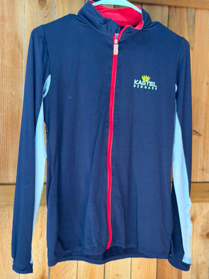Kastel Denmark Women’s Full-Zip Performance Riding Jacket – Navy/Red