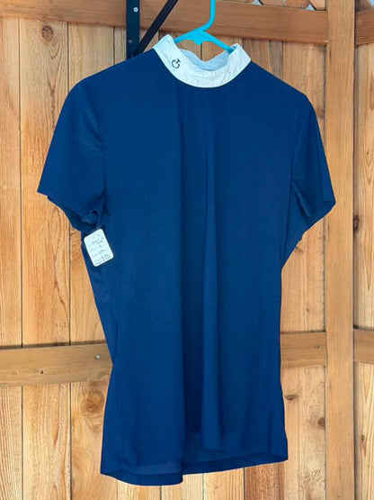 Cavalleria Toscana Women’s Technical Show Shirt – Navy/White – Excellent Used Condition
