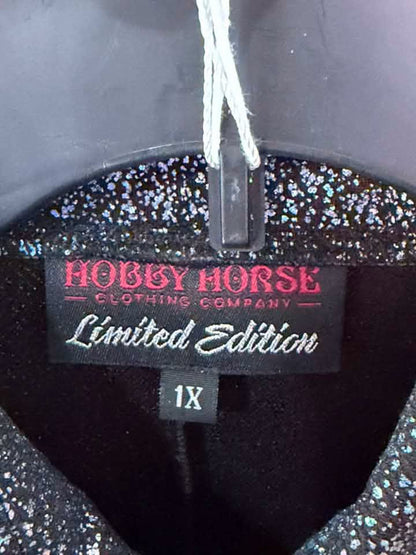 Hobby Horse Limited Edition Metallic Western Show Jacket – Black/Blue Shimmer – 1X – NWT