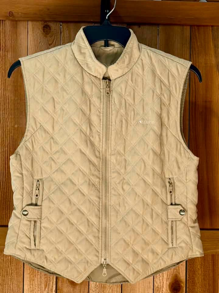 Dublin Women’s Quilted Riding Vest – Tan/Khaki