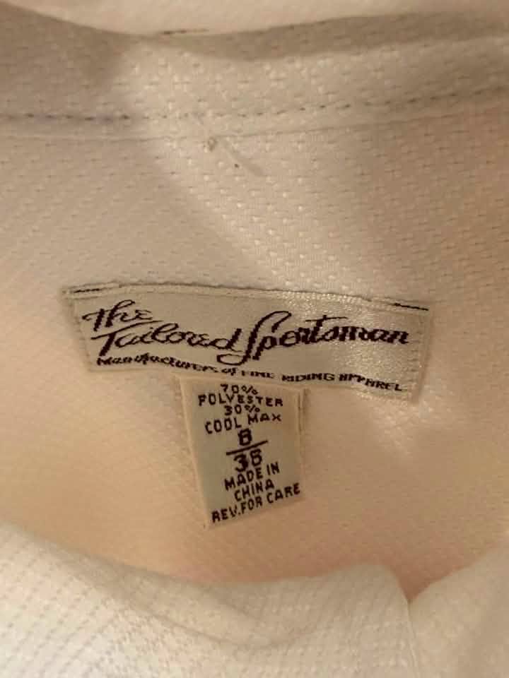 The Tailored Sportsman Women’s Lightweight Show Shirt – White – Includes 2 Extra Collars