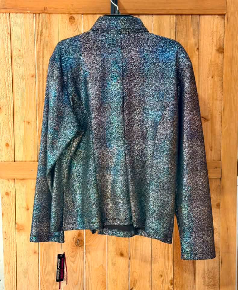 Hobby Horse Limited Edition Metallic Western Show Jacket – Black/Blue Shimmer – 1X – NWT