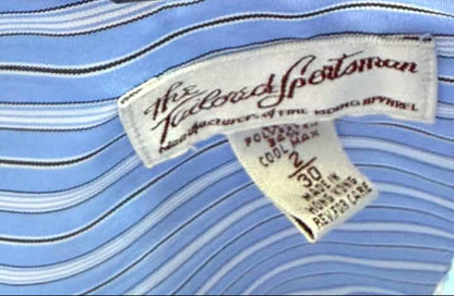 The Tailored Sportsman Show Shirt – Blue/White Stripe – Size 2/30 – Women’s XS