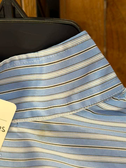 The Tailored Sportsman Show Shirt – Blue/White Stripe – Size 2/30 – Women’s XS