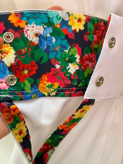 Chester Bay Women’s Show Shirt – White – Floral Trim – XXL – NWT