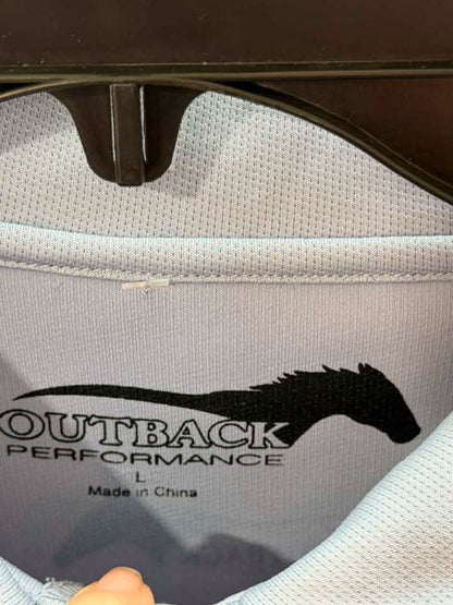 Outback Performance Women’s Athletic Polo – Light Blue – Size Large