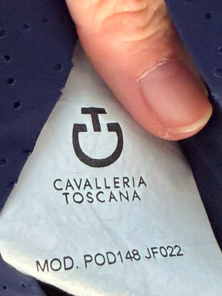 Cavalleria Toscana Women’s Technical Show Shirt – Navy/White – Excellent Used Condition