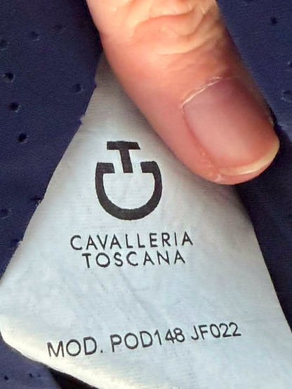 Cavalleria Toscana Women’s Technical Show Shirt – Navy/White – Excellent Used Condition