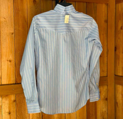 The Tailored Sportsman Show Shirt – Blue/White Stripe – Size 2/30 – Women’s XS