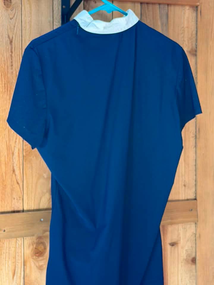 Cavalleria Toscana Women’s Technical Show Shirt – Navy/White – Excellent Used Condition