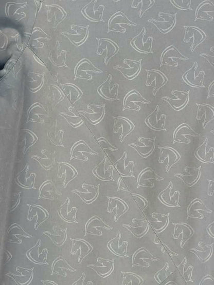 Kerrits Women’s Hooded Riding Rain Jacket – Gray Horse Print – Oversized Hood