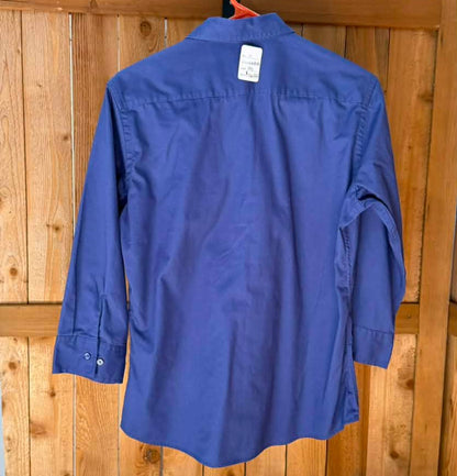 Port Authority Women’s Equestrian Embroidered Button-Up – Royal Blue – 3/4 Sleeves
