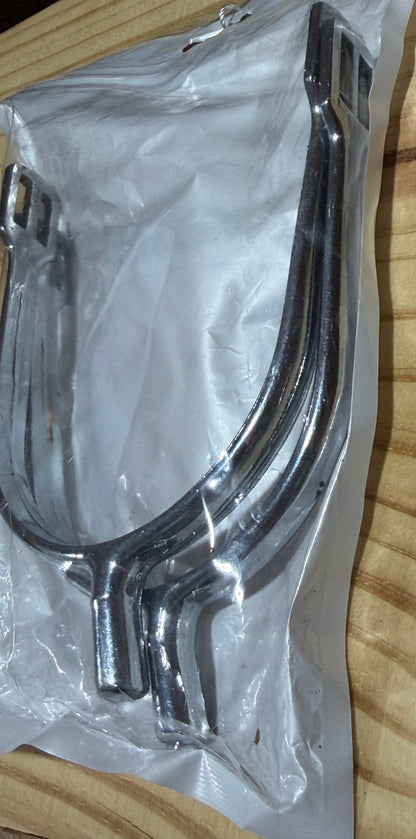 Wide-Fit Prince of Wales English Spurs – Silver – NIP