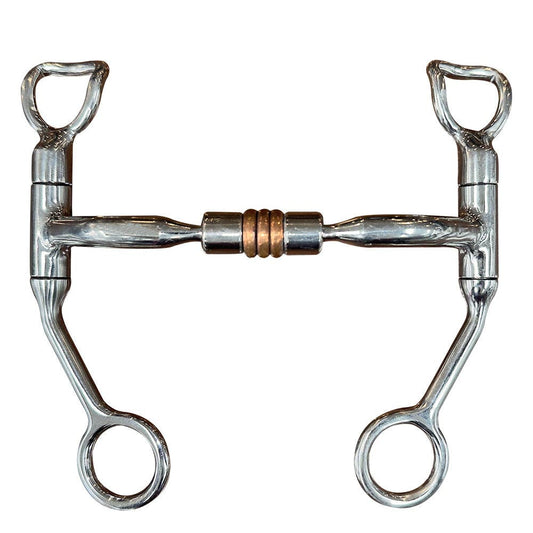 Tongue Relief Curb Bit with Copper Roller – 5"