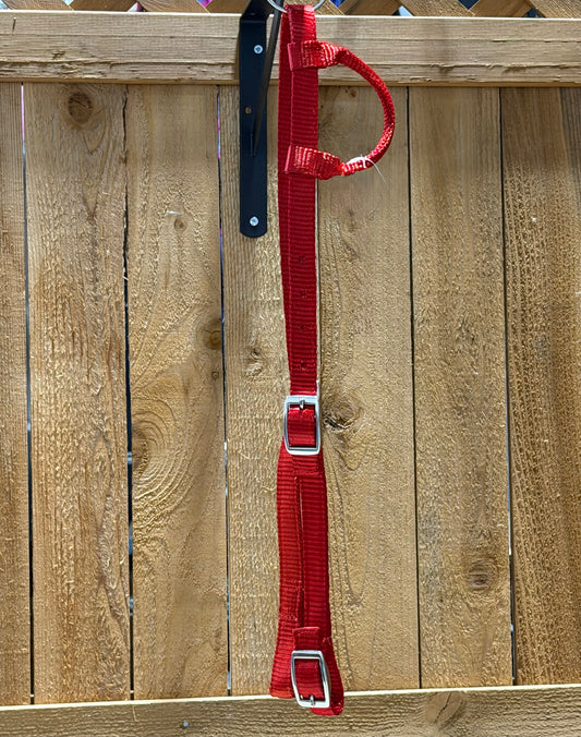 Nylon Single Ear Headstall with Quick Change Buckle Ends – Red