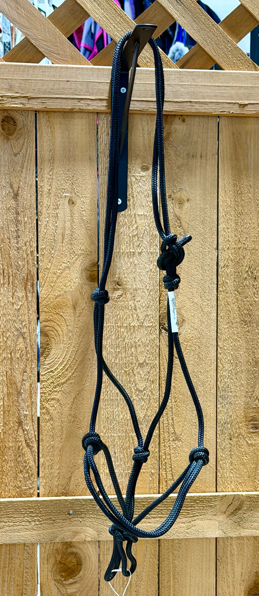 Knotty Girlz Rope Halter – Arabian Size – Black