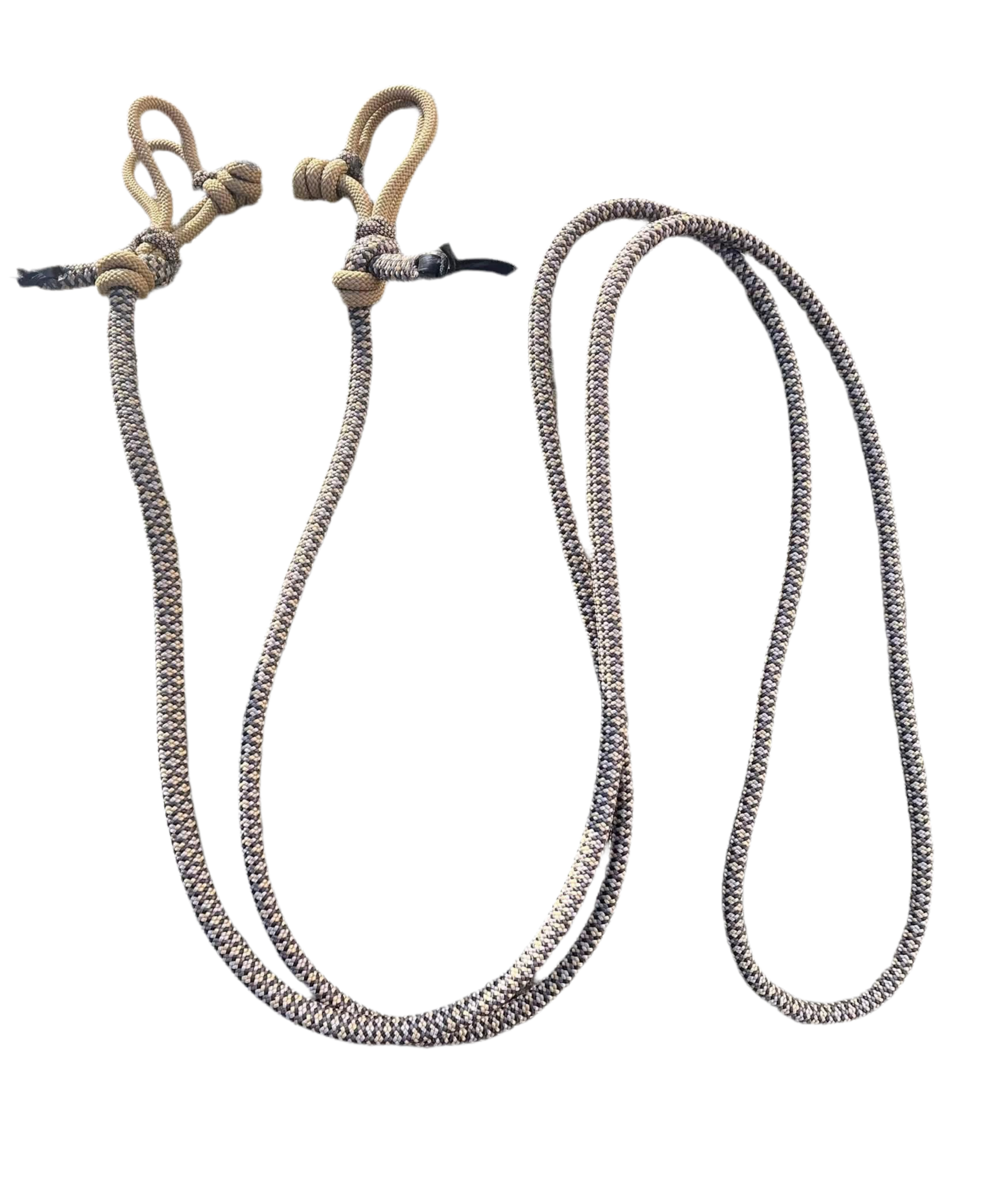 Rope Roping Reins with Ez Knot Slobber Straps – Spotted M Tack
