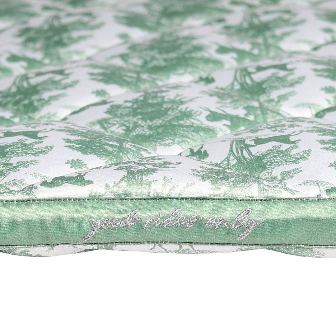 Dapplebay Toile Dressage Saddle Pad – Green/White