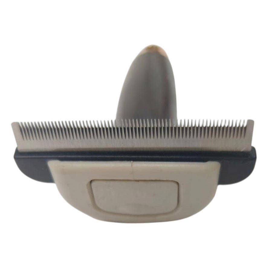 Metal Shedding Blade Comb with Soft Gel Grip