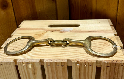 Brass Eggbutt Snaffle Bit with Lozenge • 5” • Used