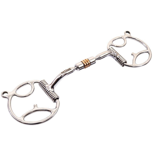 Copper Roller D-Ring Snaffle Bit with Tongue Relief – 5"