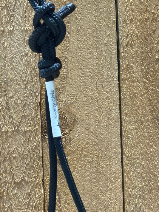 Knotty Girlz Rope Halter – Arabian Size – Black