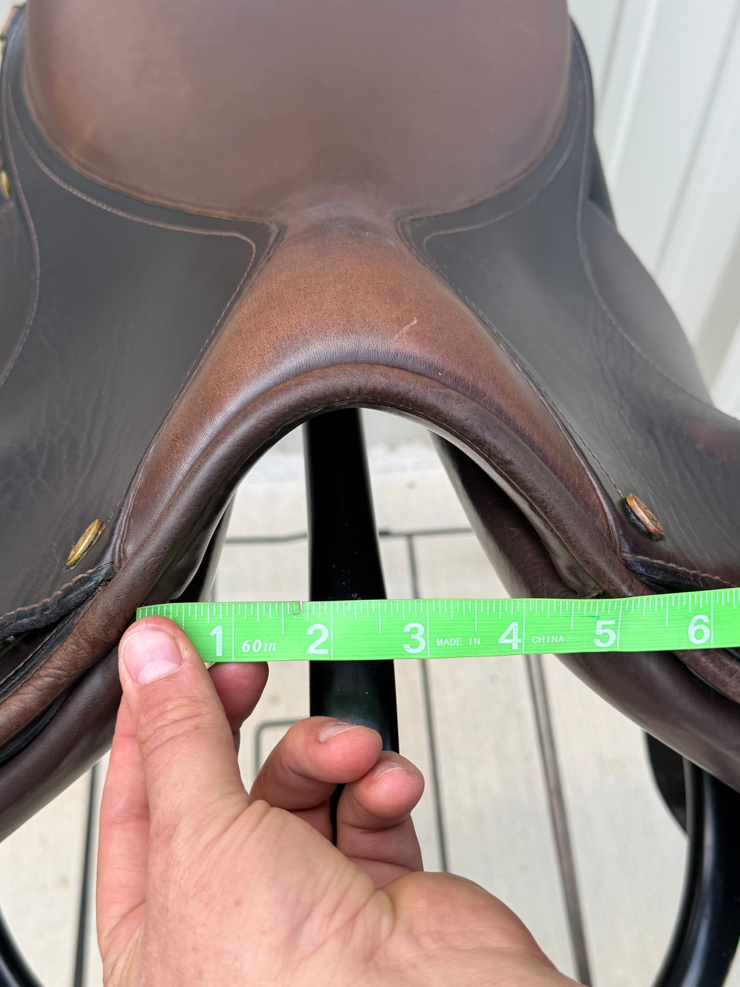 Used Collegiate 17” Medium Tree Brown Leather Dressage Saddle