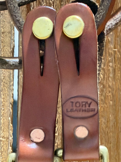 Used Tory Leather Pulley Draw Reins with Solid Brass Hardware