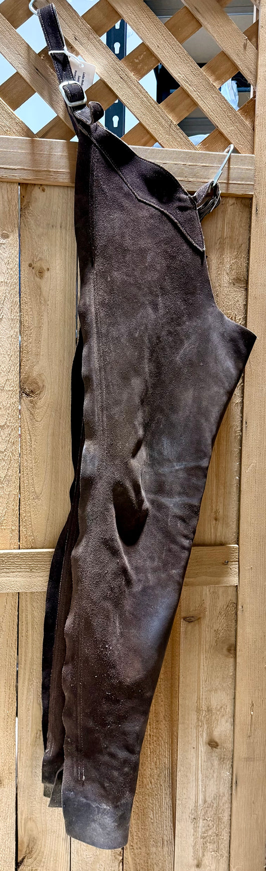 Ladies Suede Trail Chaps • Chocolate Brown • Size Medium