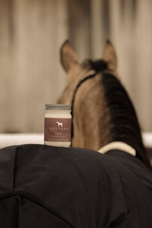 Blanket Season Soy Candle – Holiday Collection for Equestrians, 11 oz