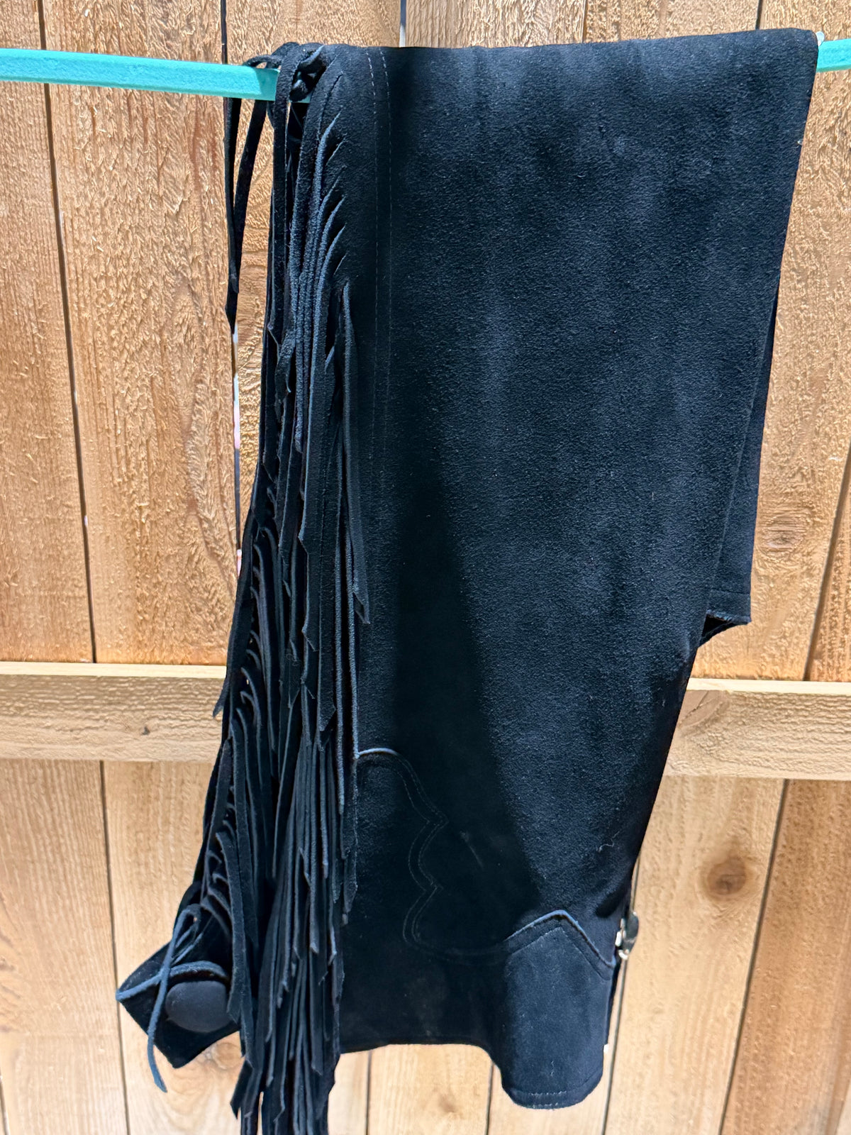 Hobby Horse Suede Chaps • Black • Size Youth XL