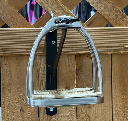Used Stainless Steel English Stirrup Irons with Pads