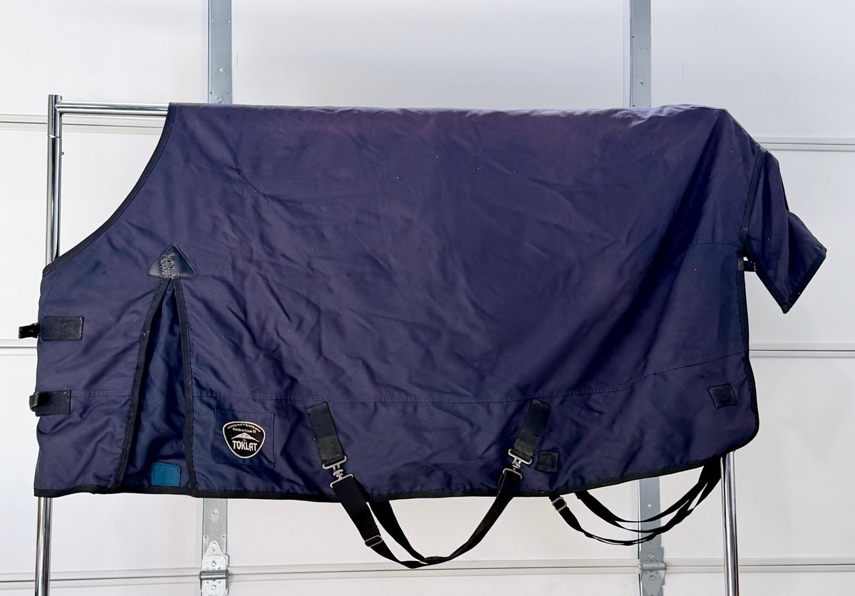 Used Toklat Timberline II Turnout Blanket – 72” – Navy Blue