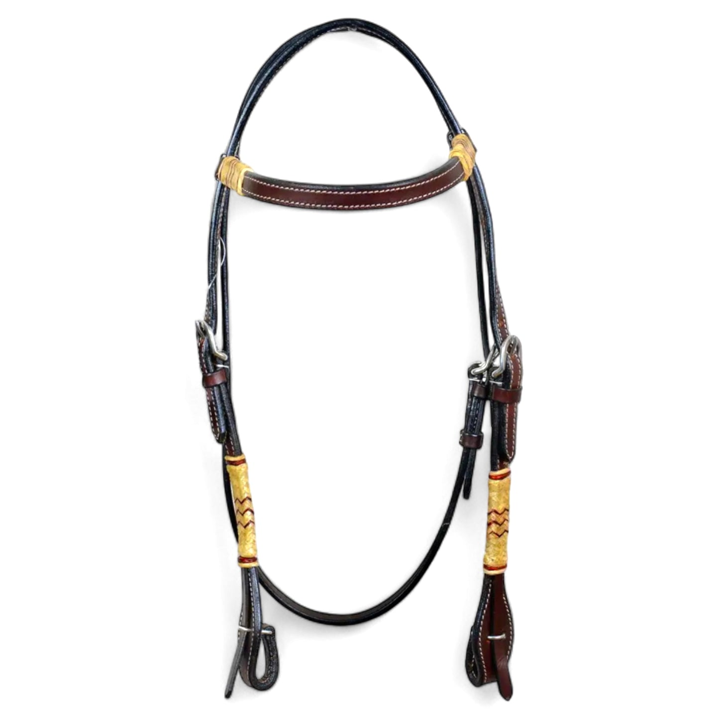 Leather Browband Headstalls & 8' Matching Split Reins