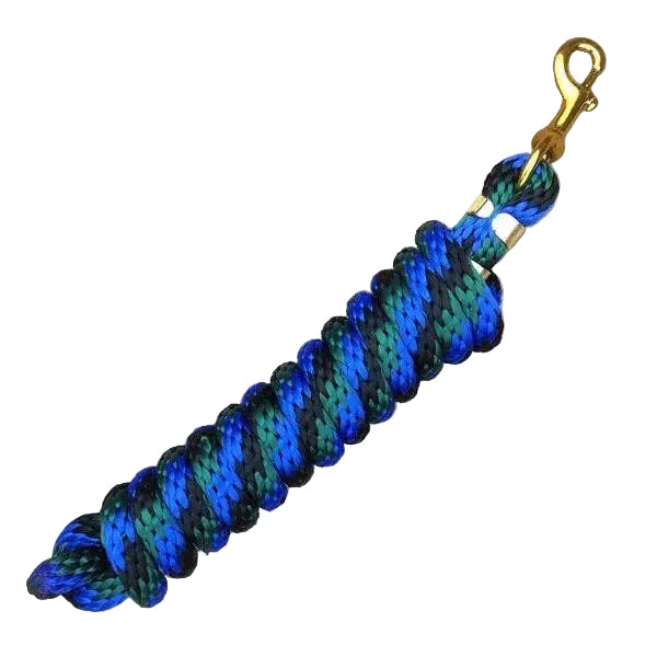 Signature Elite Poly Lead Rope with Brass Bolt Snap Multi Color