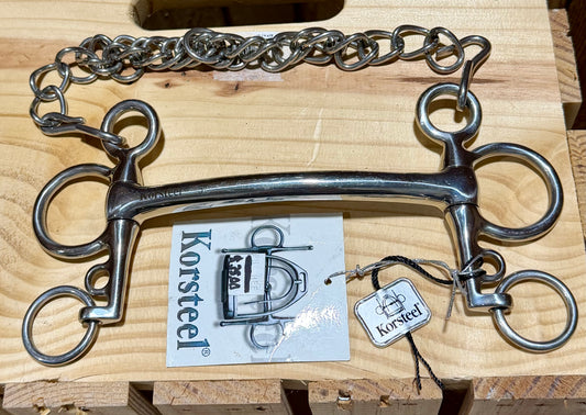 NWT Korsteel Mullen Mouth Pelham Bit • 5”