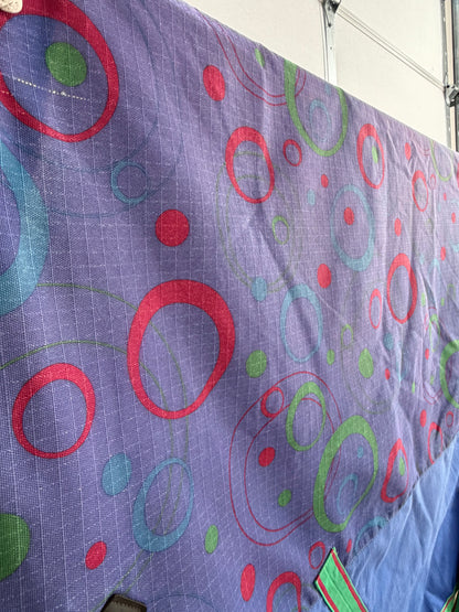 Used WeatherBeeta Turnout Sheet – 81” – Blue Circle Print