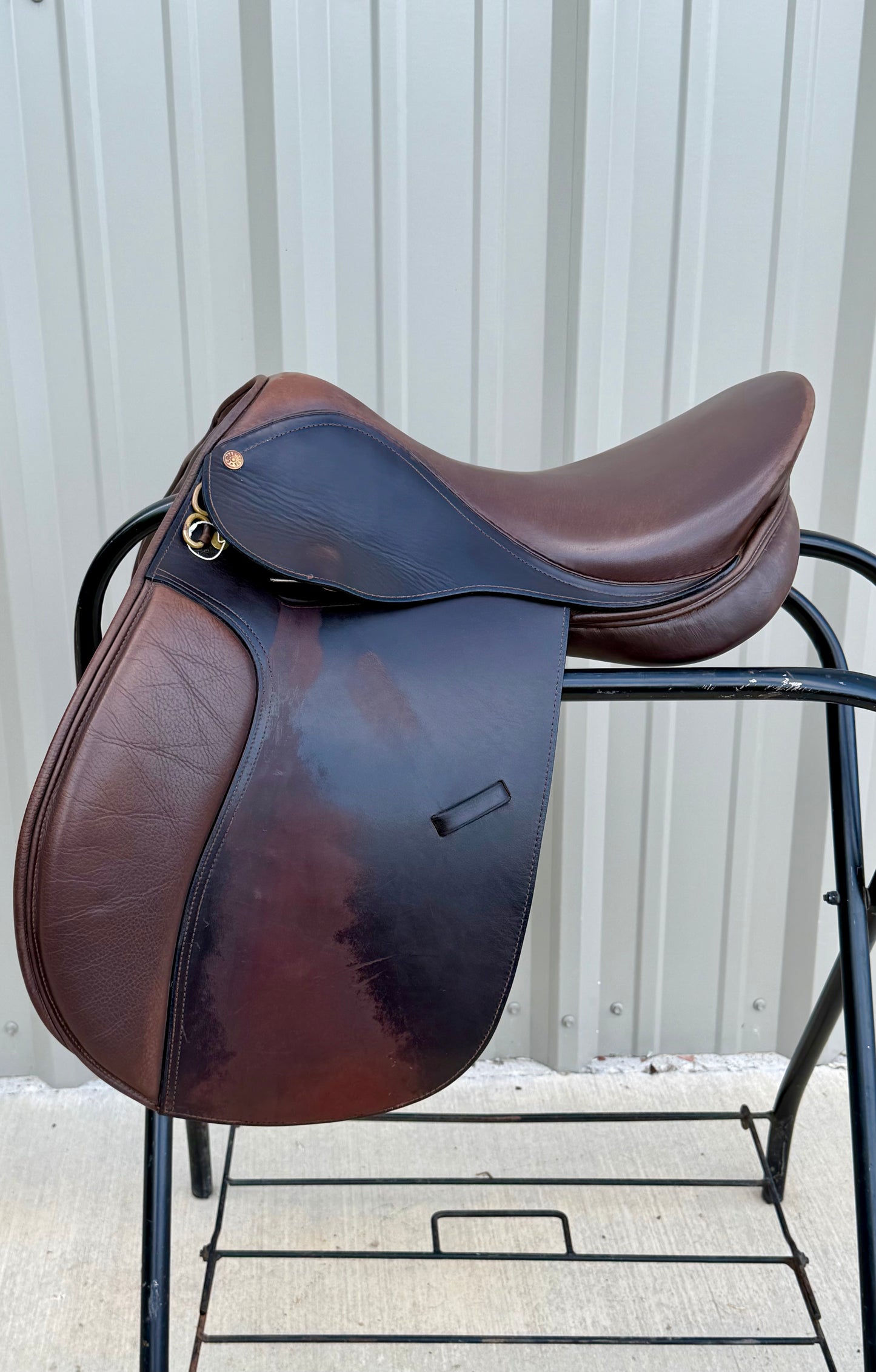 Used Collegiate 17” Medium Tree Brown Leather Dressage Saddle