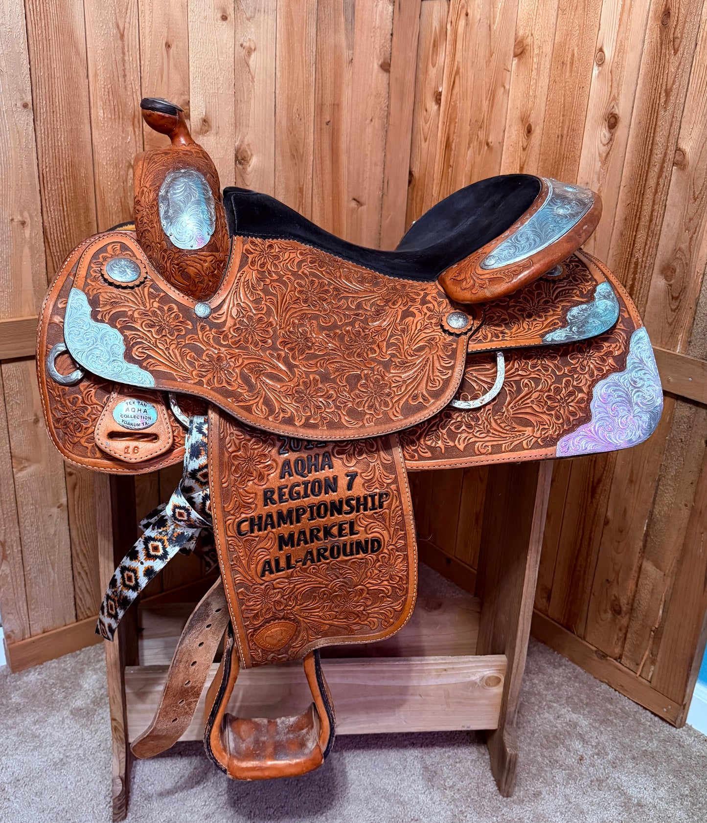 Tex Tan AQHA Edition Show Saddle – 16” Seat, FQHB