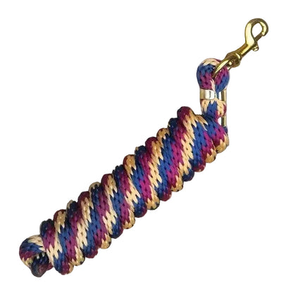 Signature Elite Poly Lead Rope with Brass Bolt Snap Multi Color