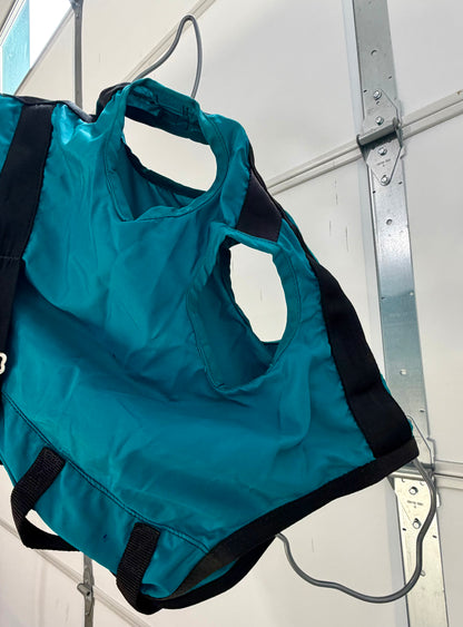 Used Nylon Stable Hood – Medium – Teal & Black