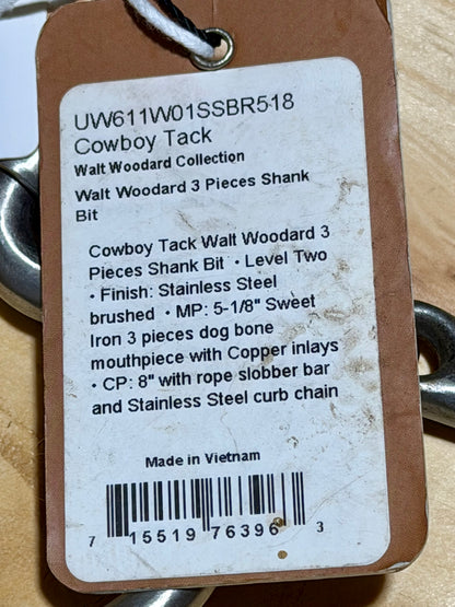 NWT Cowboy Tack Walt Woodard Collection 3-Piece Shank Bit | 5-1/8”
