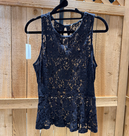 Custom Black Lace Show Vest • Ladies XS