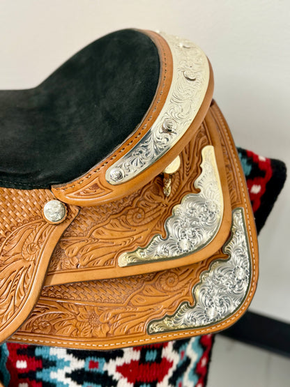 Snaffles Brand Western Show Saddle Package  • Bridle, Reins & Cases Included
