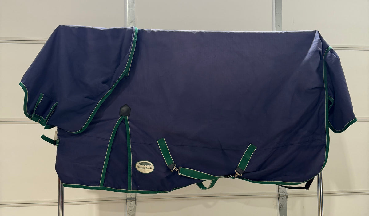 Used Weatherbetta Mid-Weight Turnout Blanket with Detachable Neck Cover – 69”